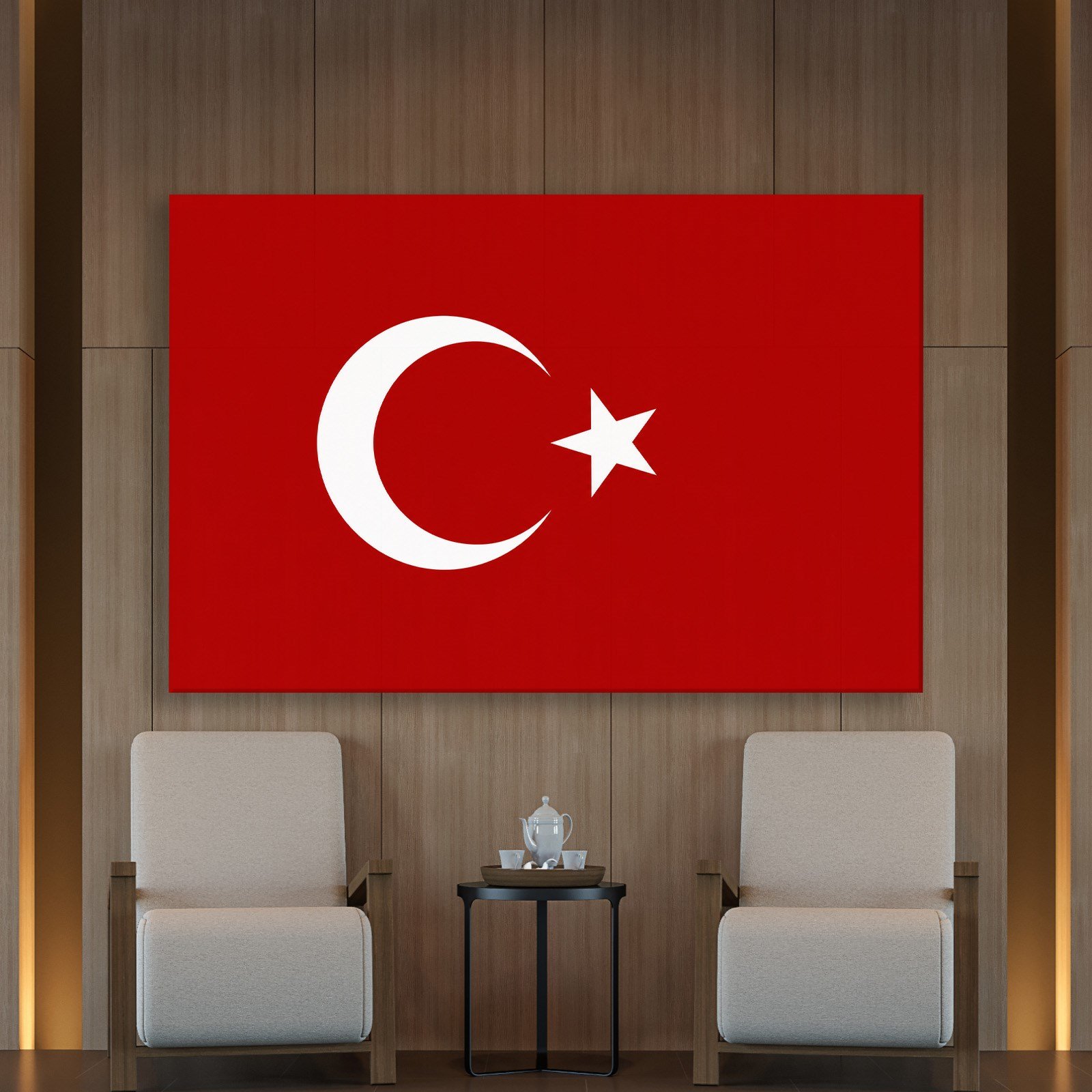 Türk Bayrağı Kanvas Tablo – Şanlı Ay Yıldız Duvar Dekoru