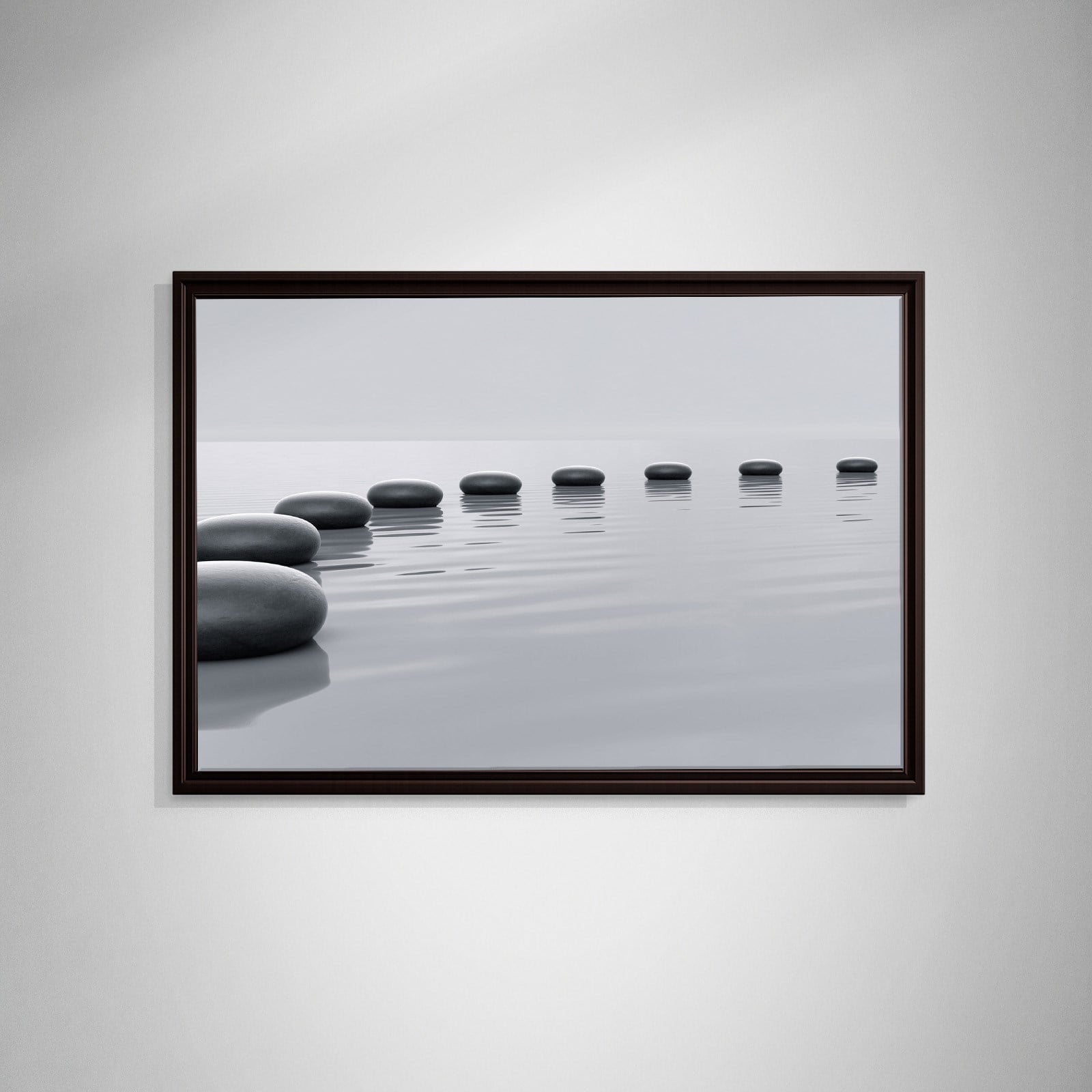 Zen Taşları Kanvas Tablo | Minimal Spa ve Meditasyon Duvar Tablosu