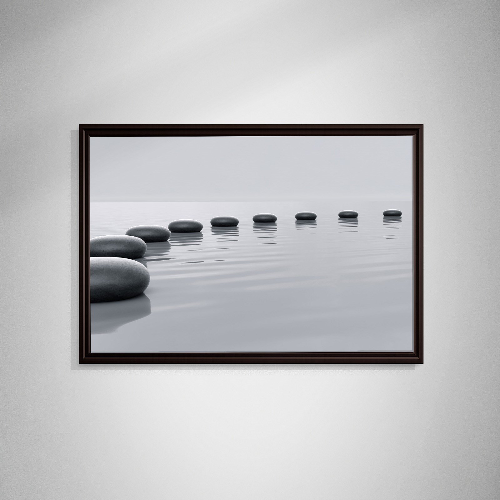 Zen Taşları Kanvas Tablo | Minimal Spa ve Meditasyon Duvar Tablosu