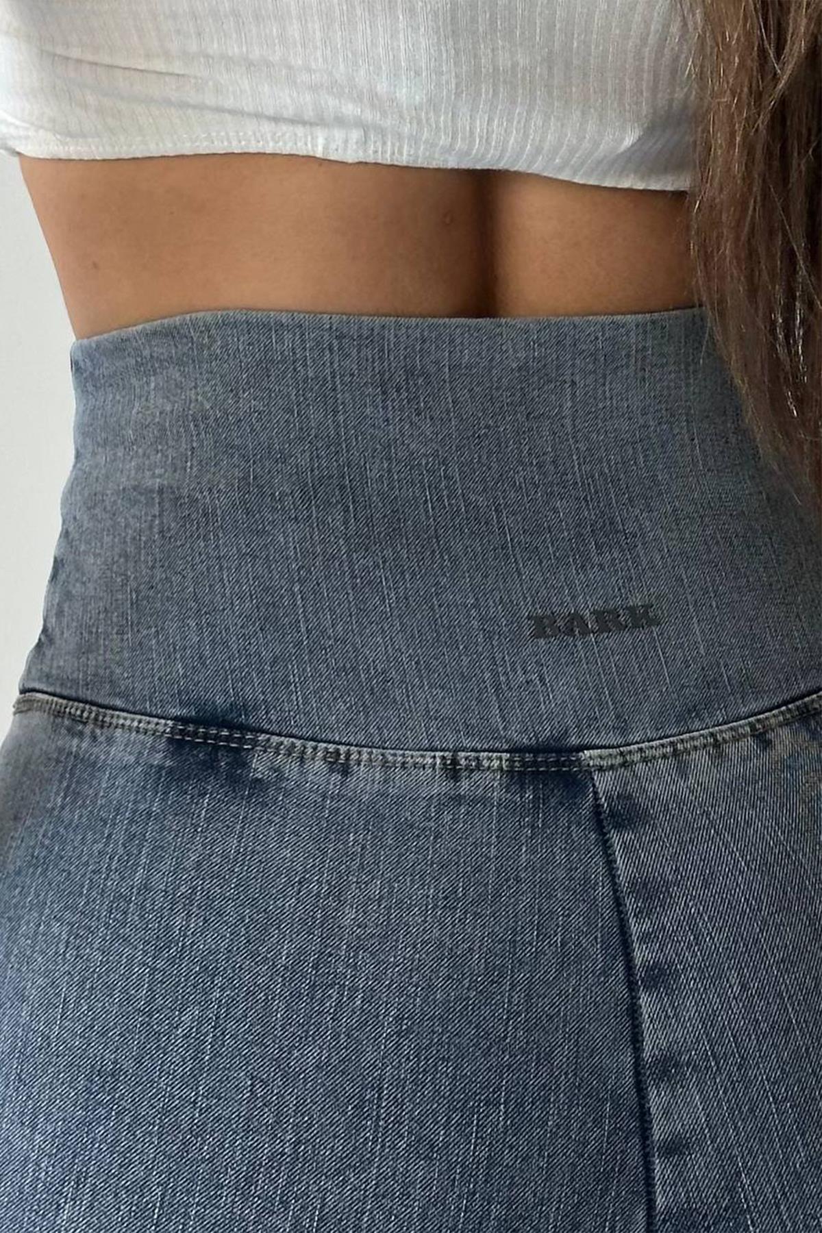 The Bark Full Likra Premium Kadın Jean Pantolon Tayt 1000 Açık Mavi
