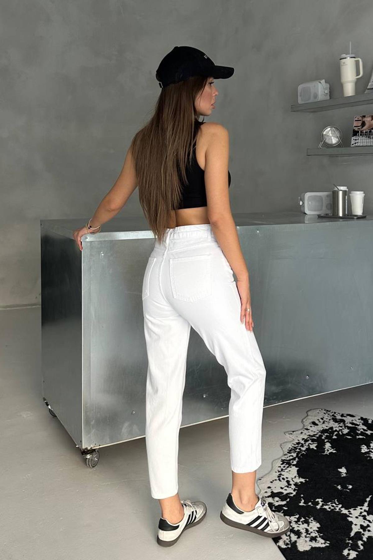 The Bark Kadın Jean Pantolon 40400-758 Beyaz