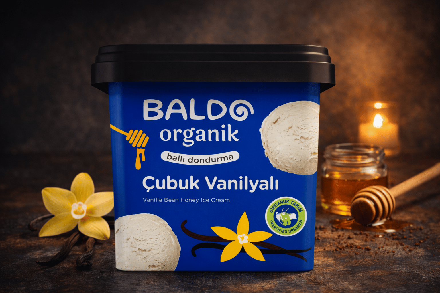 BALDO ÇUBUK VANİLYALI ORGANIK DONDURMA 400 GR