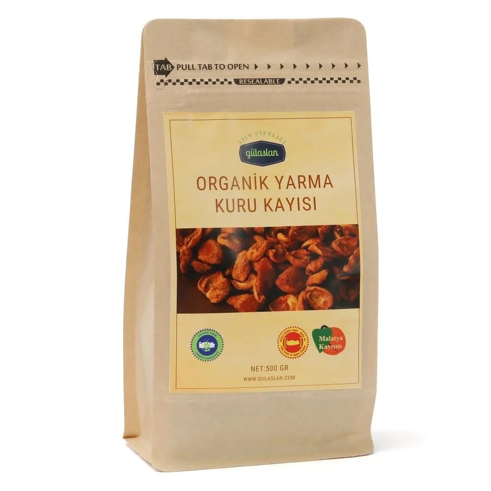 GÜLASLAN ORGANİK YARMA KURU KAYISI 500GR