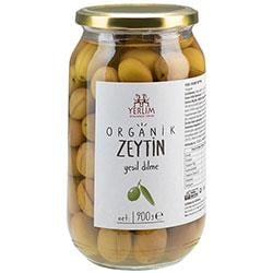 YERLİM ORGANİK ZEYTİN YEŞİL DİLME 900GR
