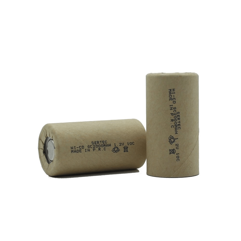 1.2v Ni-cd Sc 2000 Mah Kağıt Şarjlı Pil 10c (başsız/flat Head)