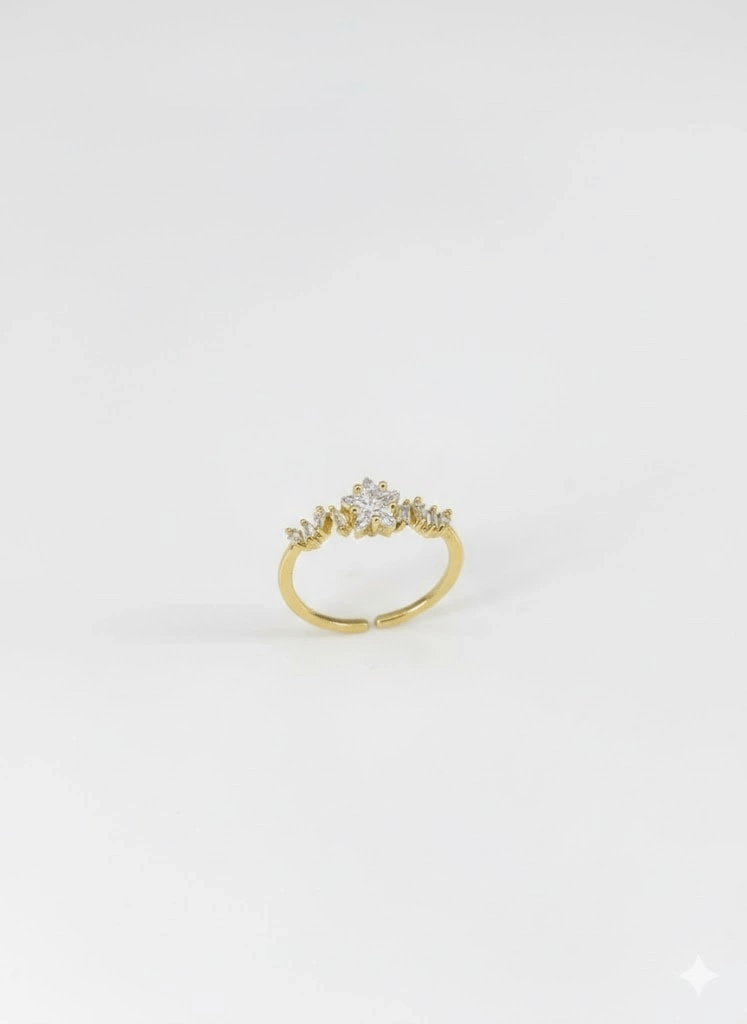 14 K Gold Kaplama Yzirkon Taşlı Yüzük