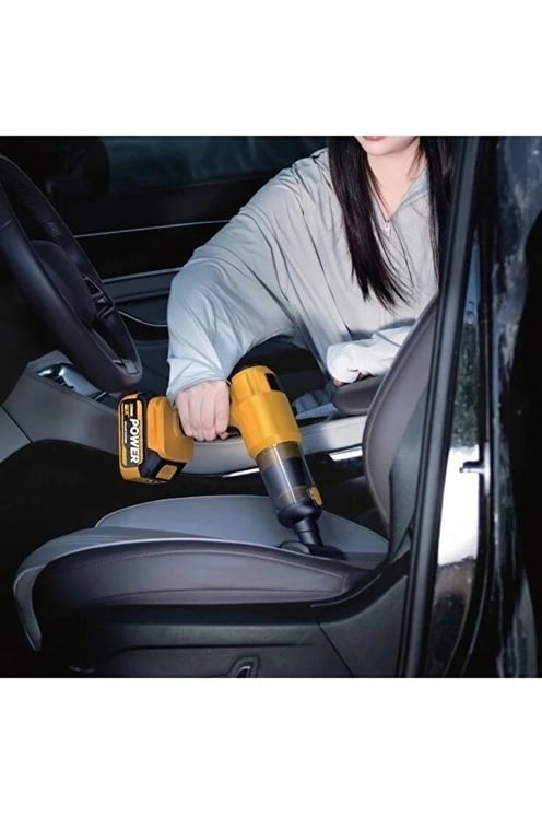 25.000mah Çift Bataryalı Auhma 20.000pa Ultra Çekim Güçlü Çantalı Araç Temizleme Süpürgesi