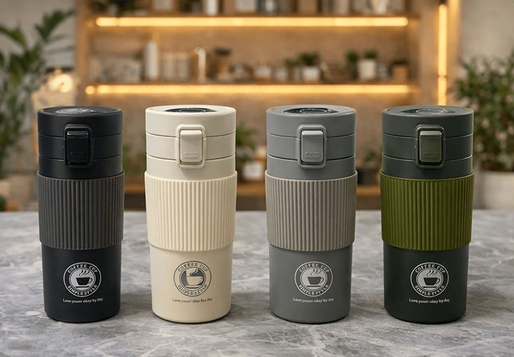 350 Ml Paslanmaz Çelik Termos Dereceli Mug - Sızdırmaz Kapaklı Çift Katmanlı Dereceli Termos  Alk4626