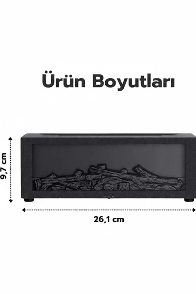 A4 Şömine Esintili Aromaterapi Difüzörü Ultrasonik Hava Nemlendici