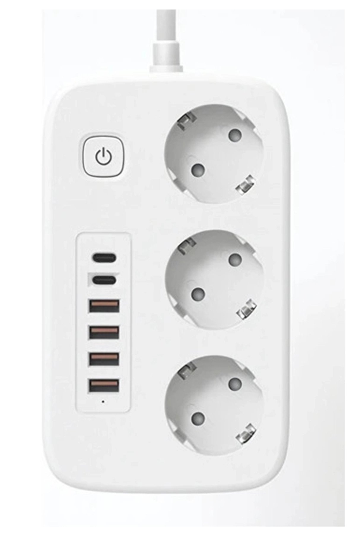 akım Korumalı Priz Ve Masaüstü Şarj İstasyonu Kablosuz 3 Priz ,4 Usb, 2 Type-c Girişli 2 Metre