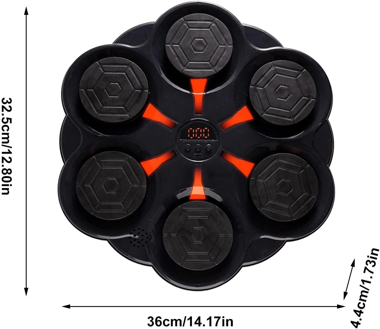 Duvar Boks Makinesi Müzikli Bluetooth Hoparlör Özellikli Led Işıklı Ritimli 9 Mod Seviye Ayarlı Box