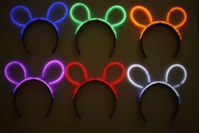 Glow Taç Fosforlu Taç Karışık Renk 12 Adet