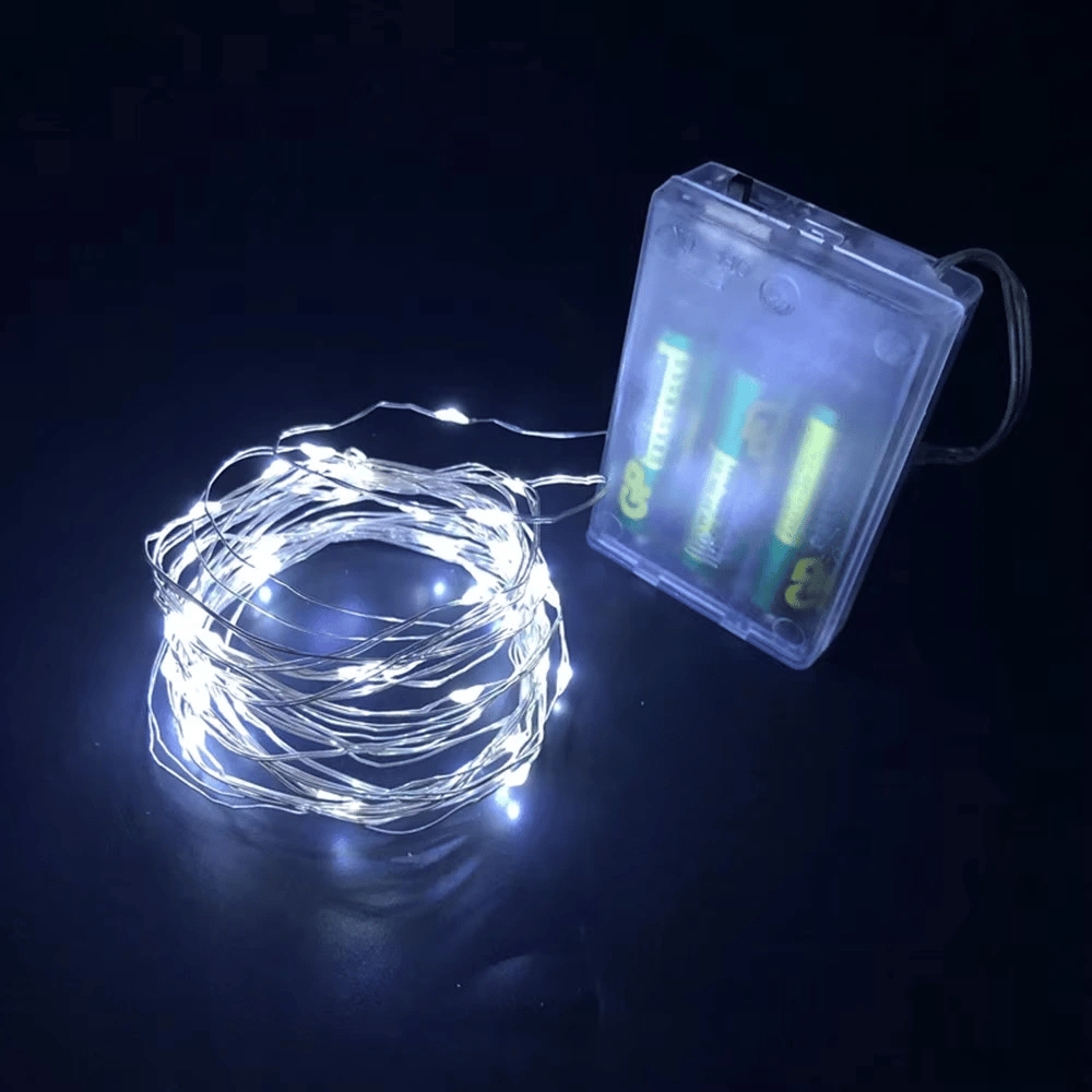 Greyder Gd957 Şerit Pilli Aydınlatma 3 Metre 30 Adet Beyaz Peri Led