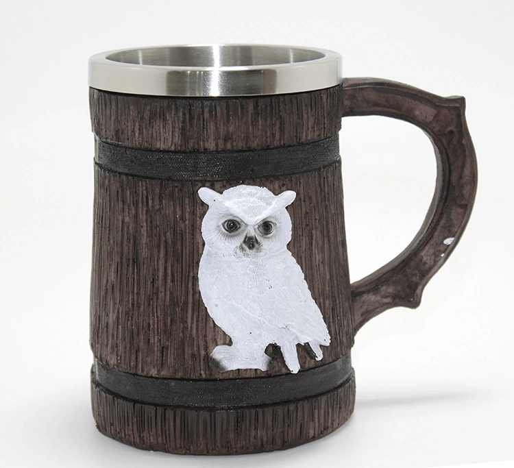 Harry Potter Hedwig Temalı 3d Kabartmalı Çelik Kupa Bardak Alk4378