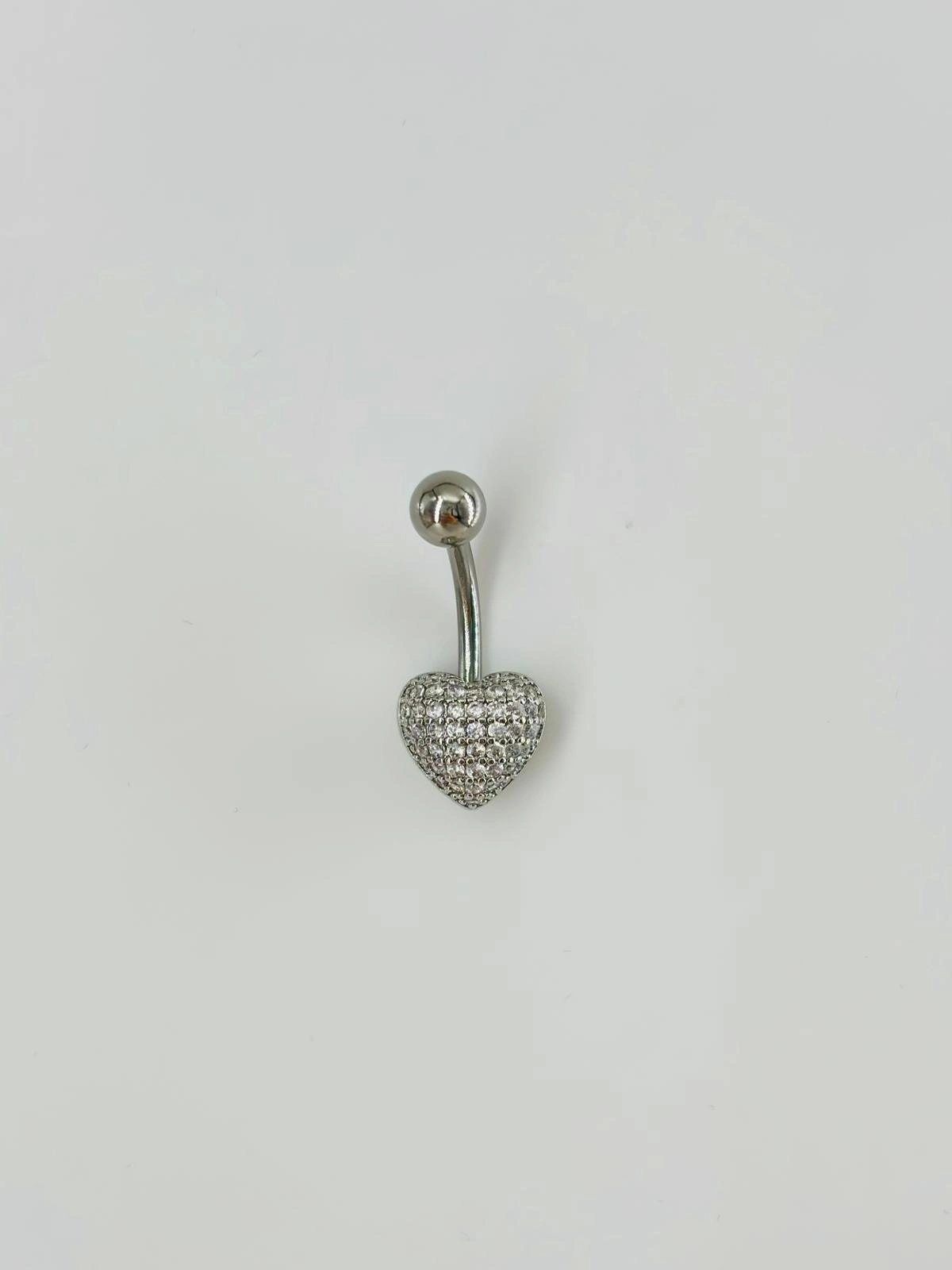 Kalp Detaylı Göbek Piercing