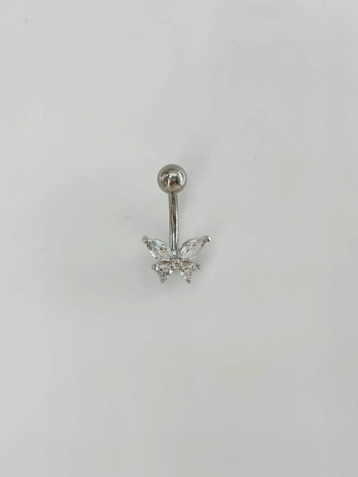Kelebek Detaylı Göbek Piercing