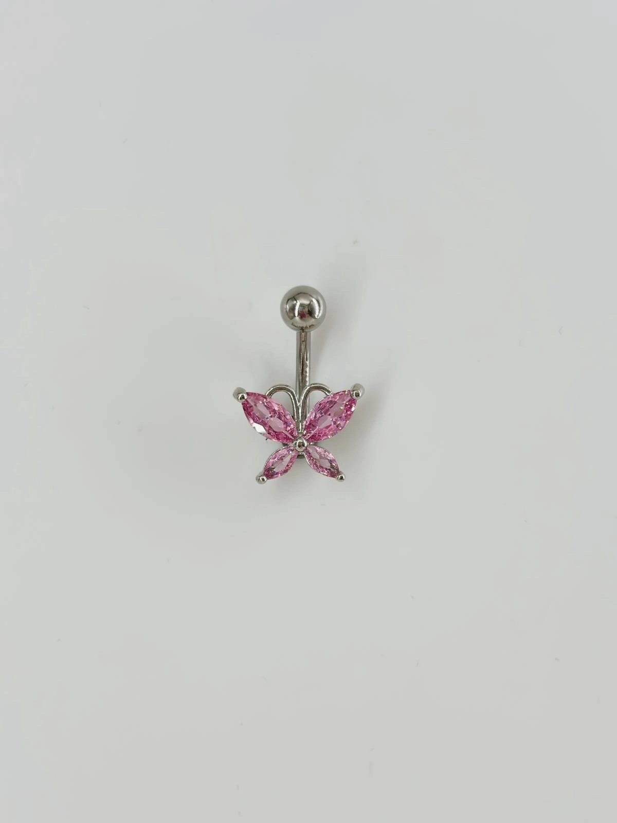 Kelebek Detaylı Göbek Piercing