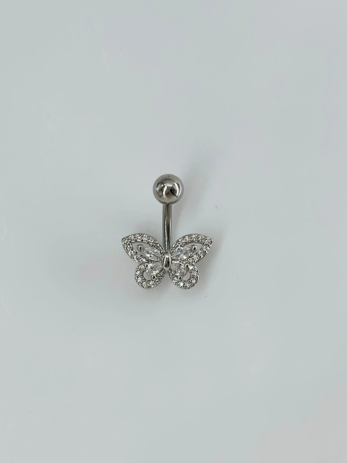 Kelebek Detaylı Göbek Piercing