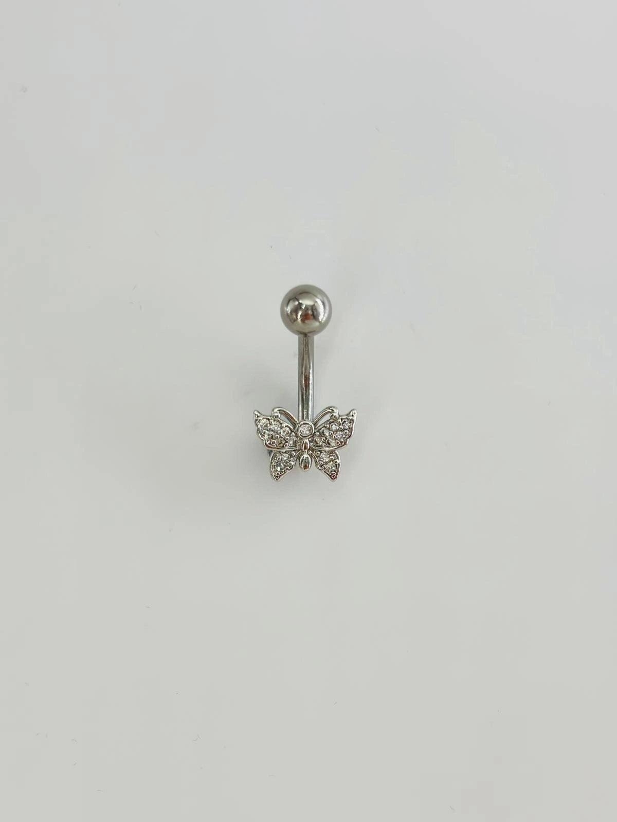 Kelebek Detaylı Göbek Piercing