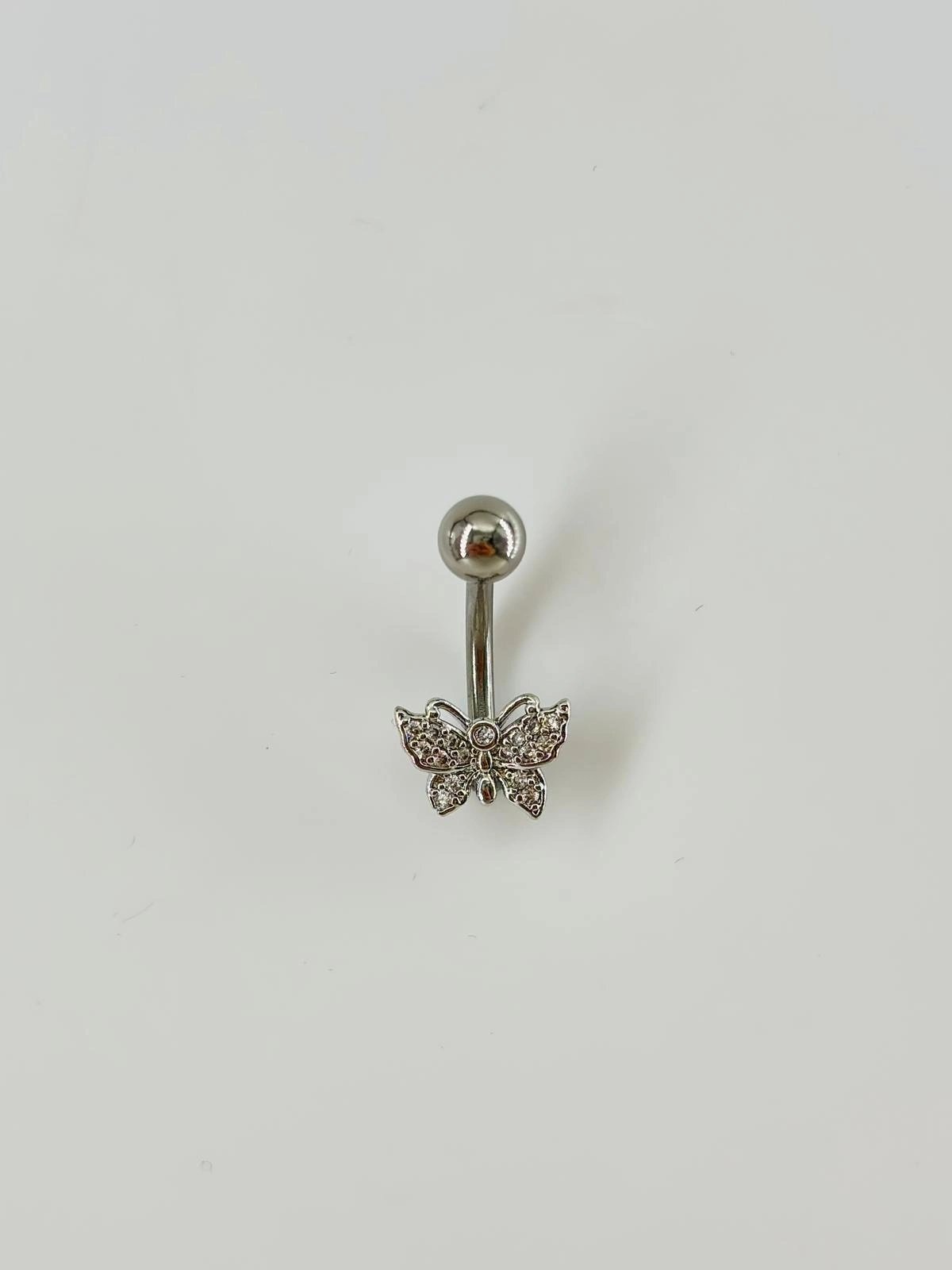 Kelebek Detaylı Göbek Piercing