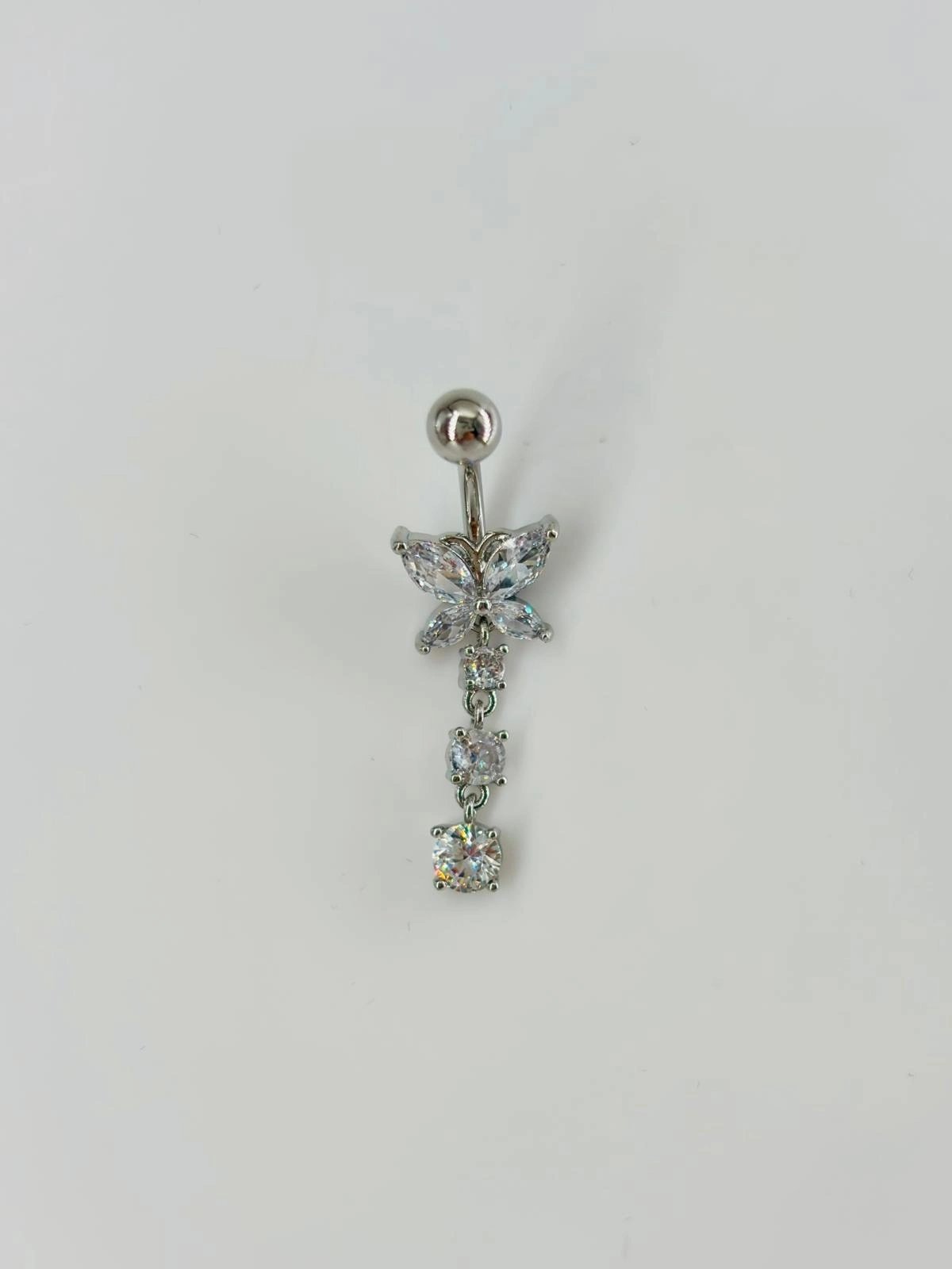 Sallantılı Çiçek Detaylı  Göbek Piercing