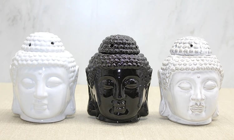 Seramik Buda Büstü Buhurdanlık Alk4447