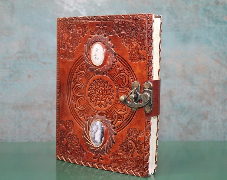 Taşlı Deri Defter Ksk3145