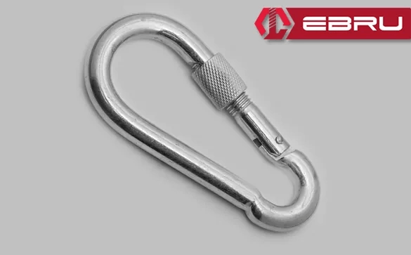 Vidalı Karabina, Kanca, Çengel 10mm - 2 Adet