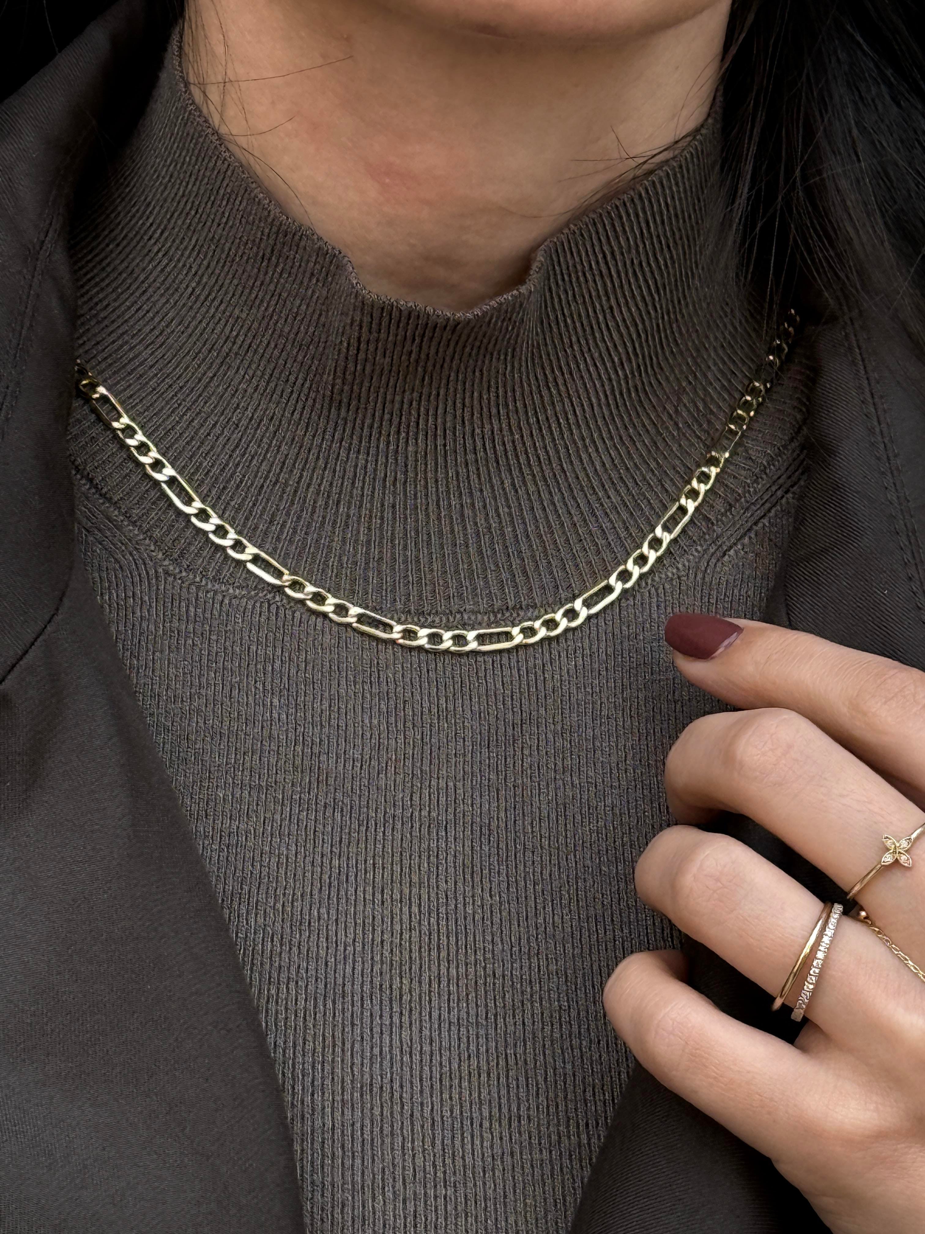 14 Ayar Figaro Zincir