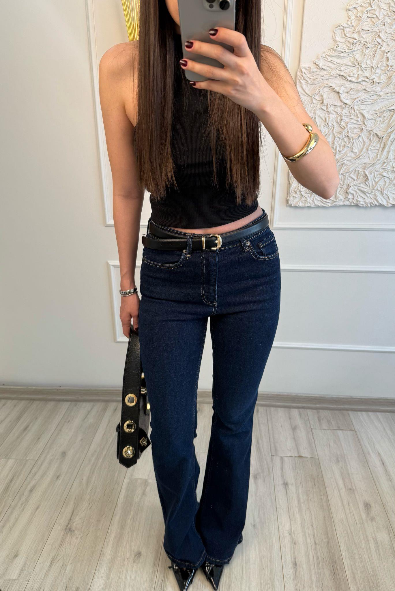 KOYU LACİVERT İSPANYOL PAÇA JEAN