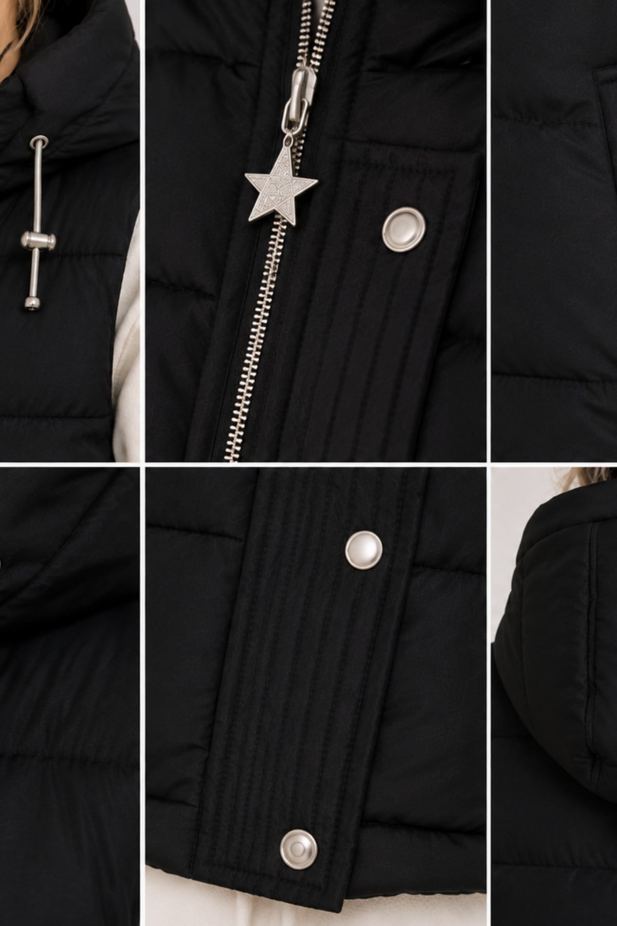 Kız Çocuk Çıkarılabilir Kapüşonlu Mevsimlik Çıtçıtlı Şişme Yelek