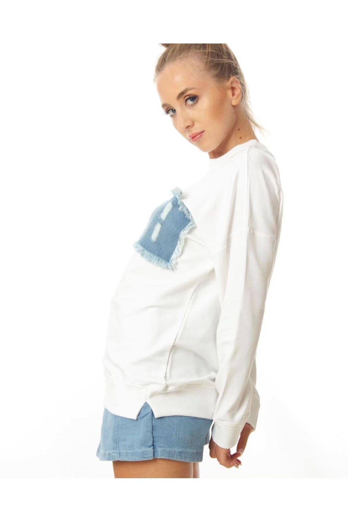 Kot Cep Detaylı Sweatshirt