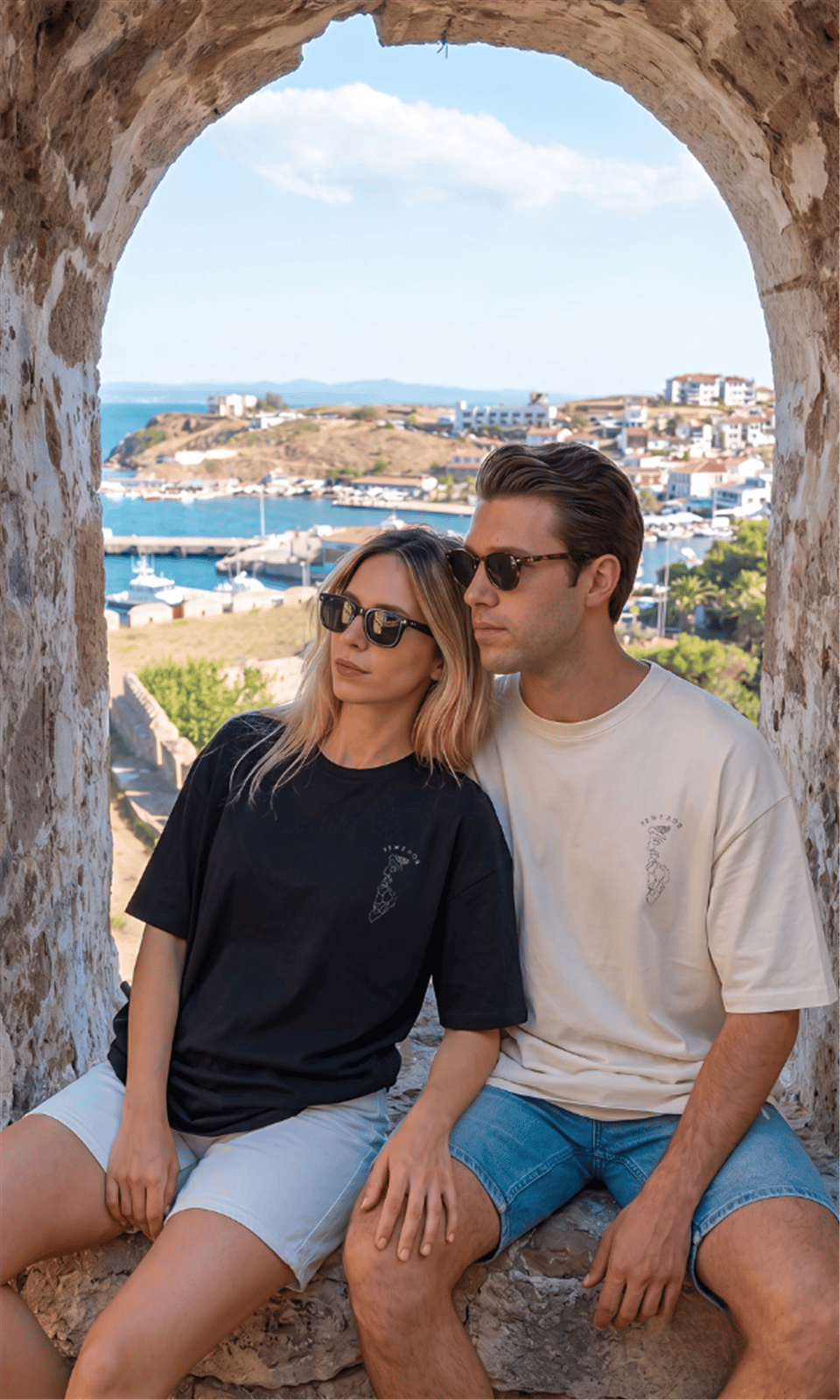 SAKALLI OVERSİZE T-SHIRT EKRU