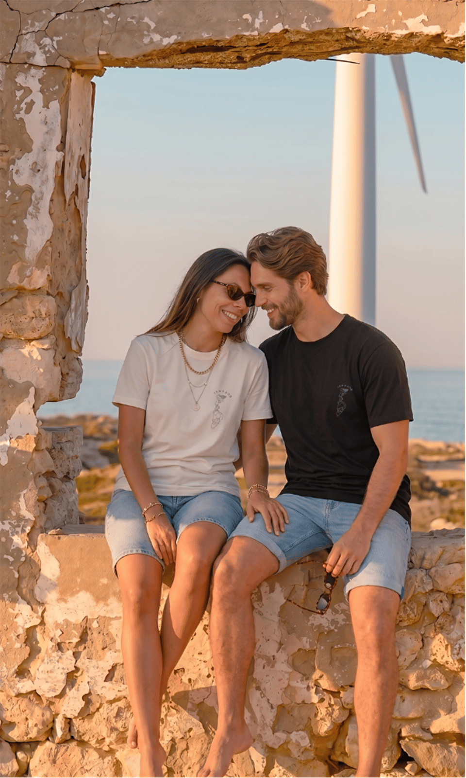 SAKALLI SLİM T-SHIRT EKRU