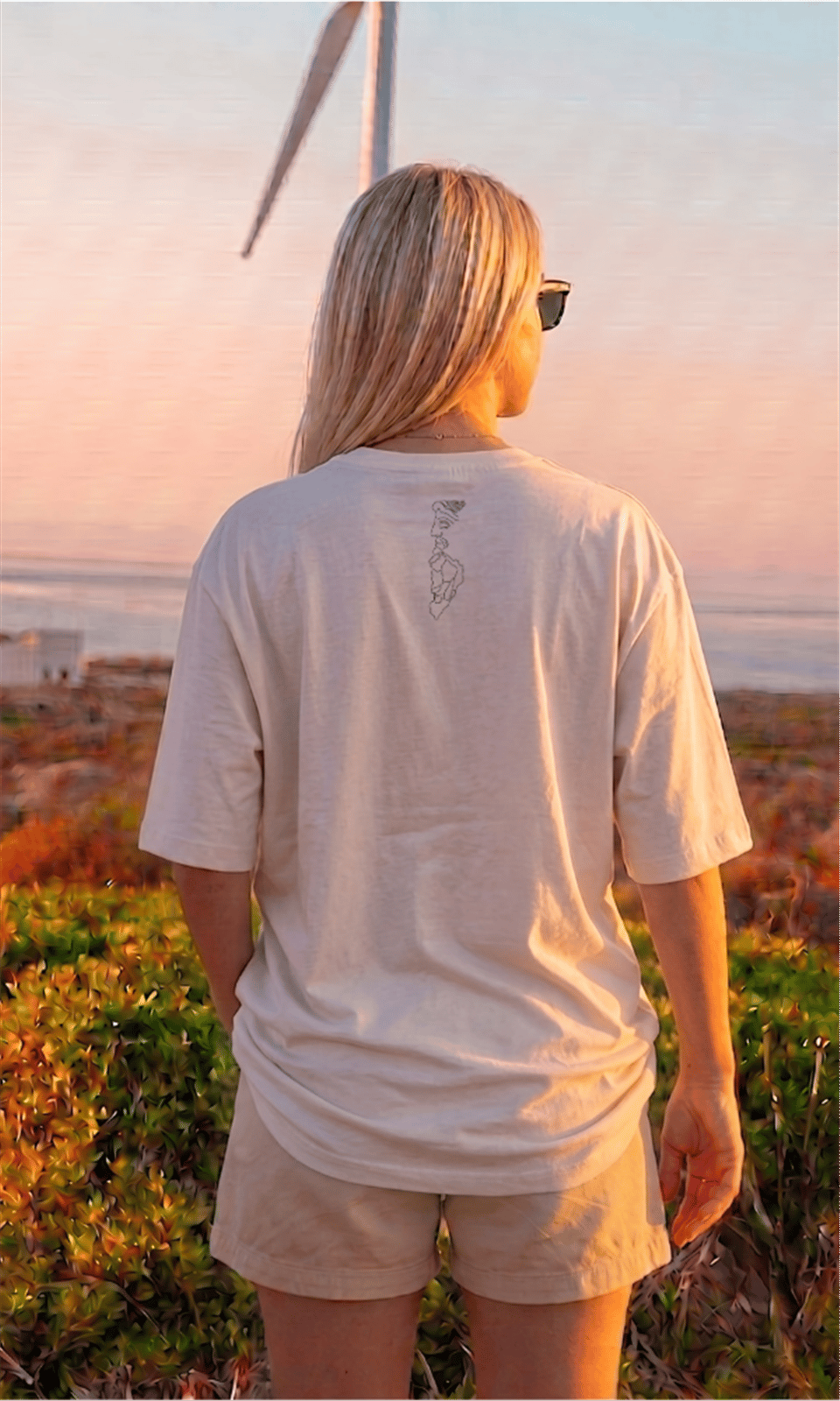 TENEDOS OVERSİZE T-SHIRT EKRU