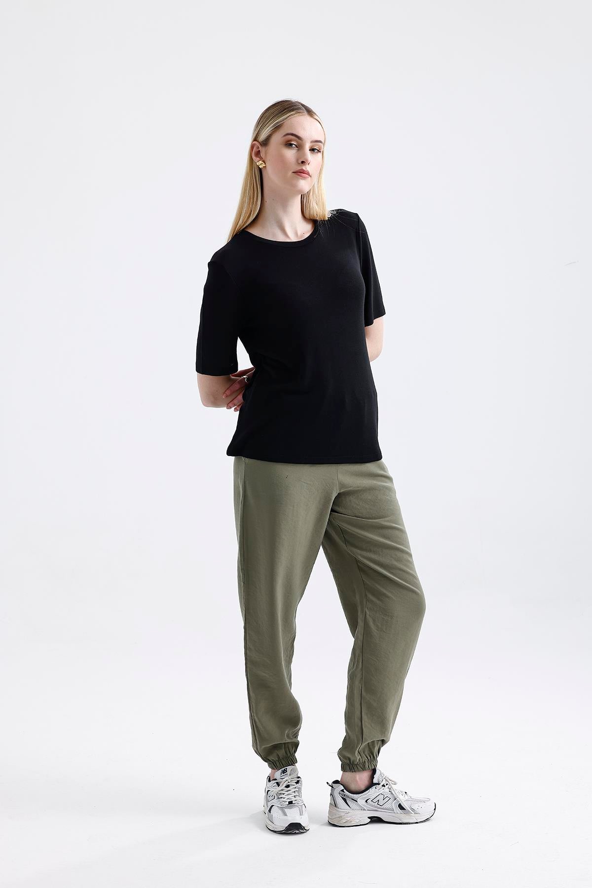 Bisiklet Yaka Triko T-shirt