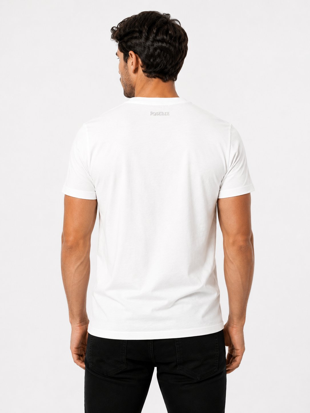 RB Ekru Bisiklet Yaka T-shirt