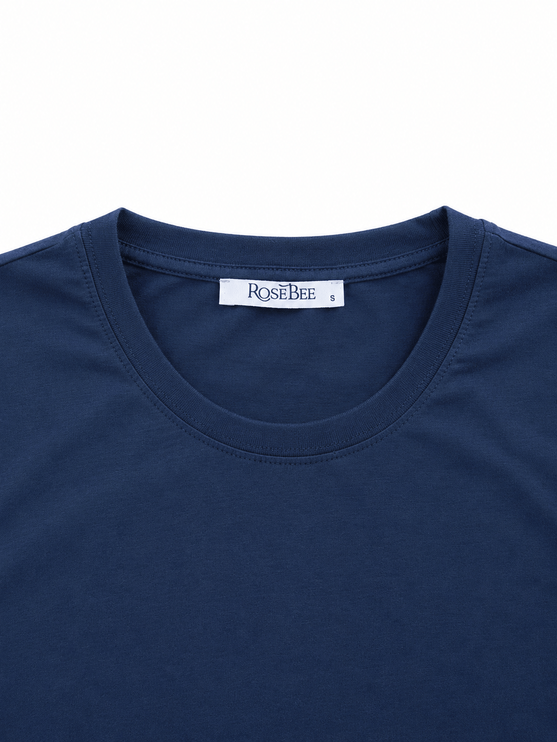 RB Lacivert Bisiklet Yaka T-shirt