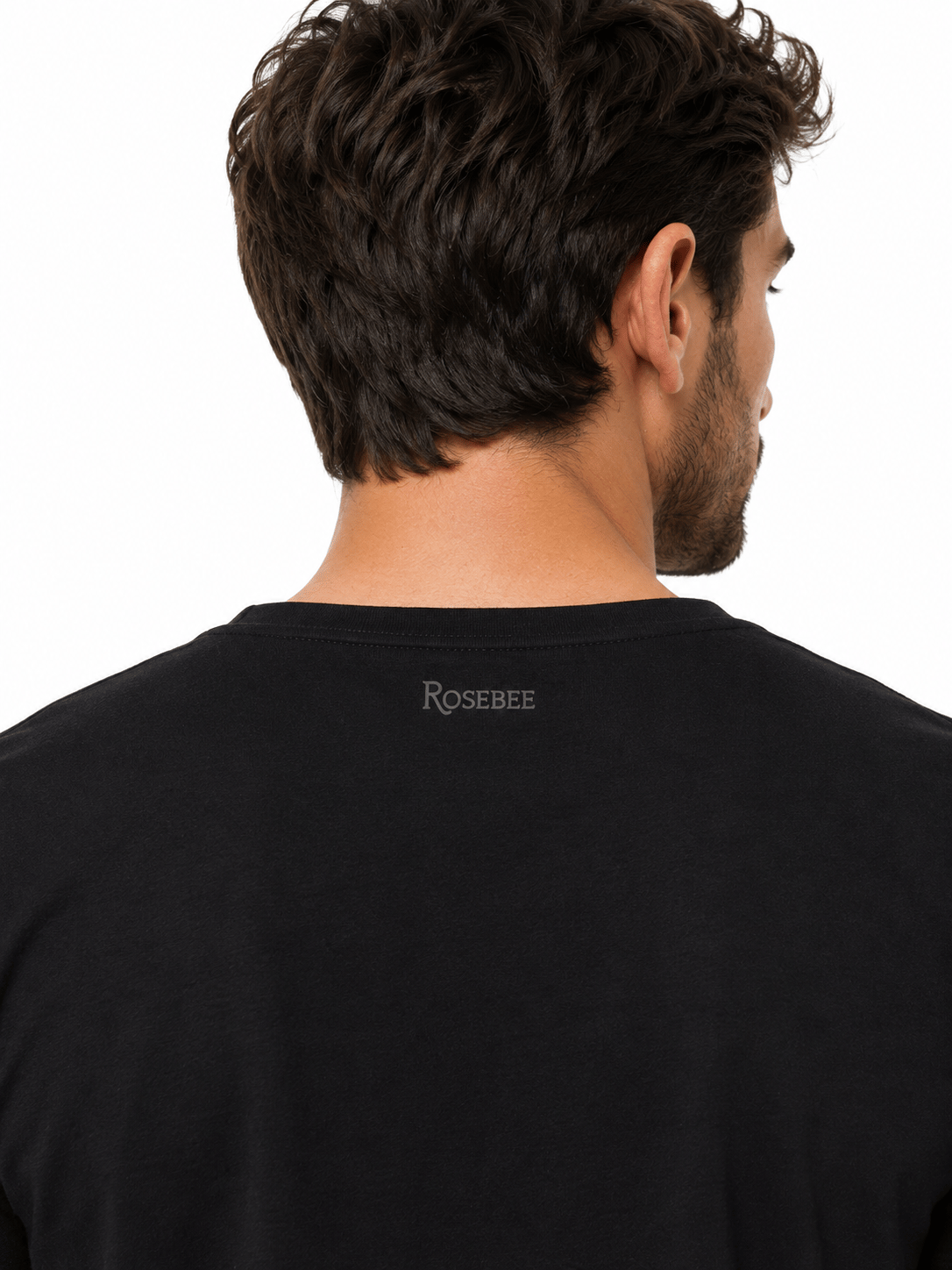 RB Siyah Bisiklet Yaka T-shirt