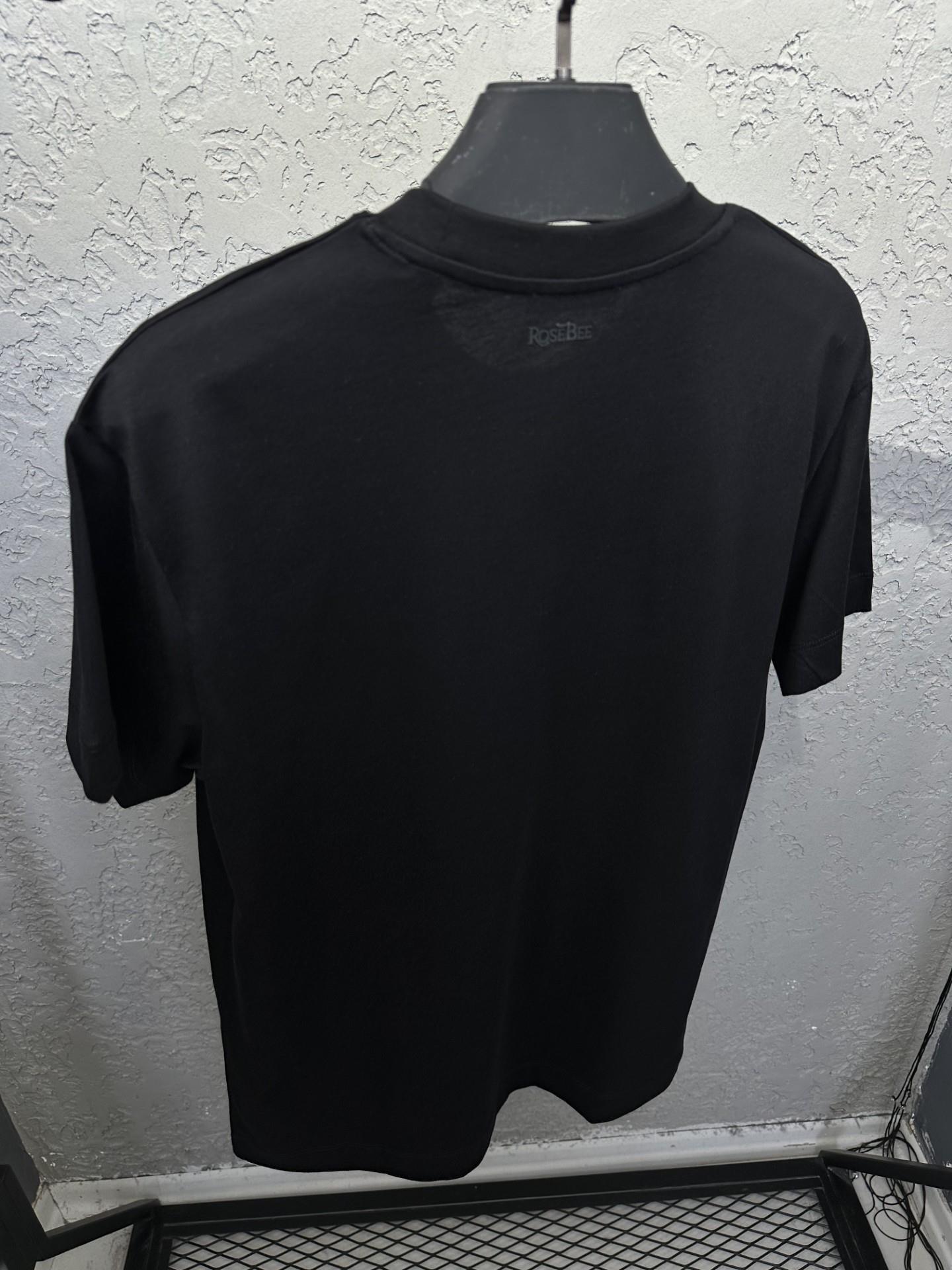 ROSE BLACK Sıfır Yaka Basic T-shirt