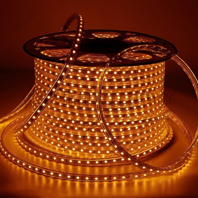 Forlife Trafosuz Şerit Led - Amber Işık - 120 Led - 220 V - Dış Mekan - FL-5118A
