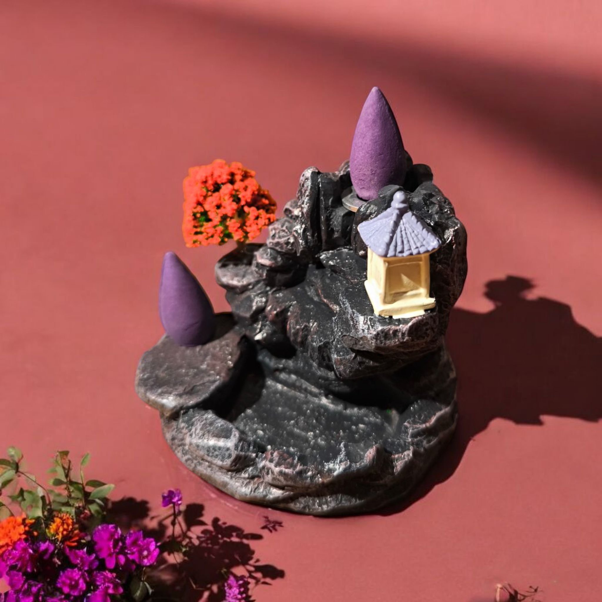 Mini Zen Şelalesi Tütsülük | Geri Akışlı Aromatik Dağ Modeli