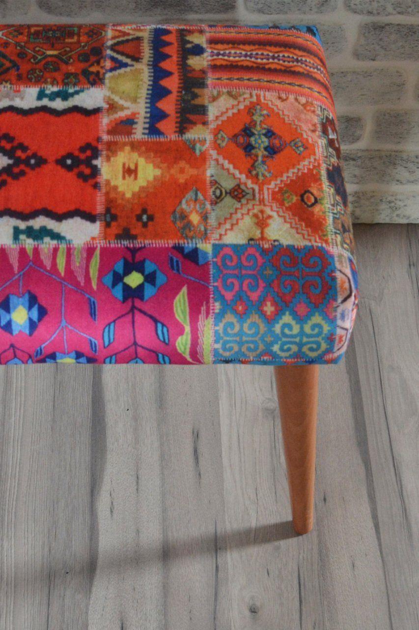 Cool Bench Turuncu Kilim Desenli