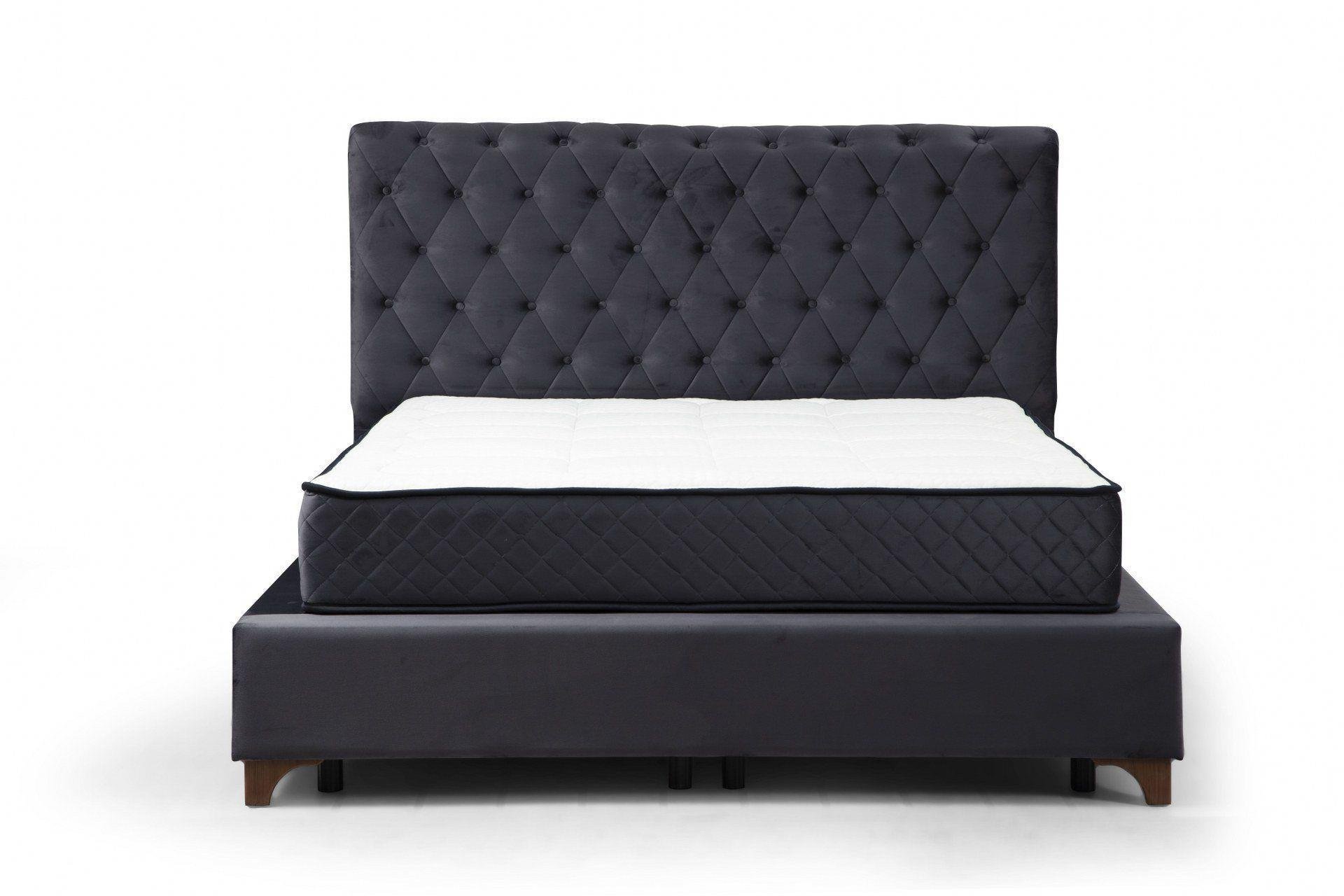 Deluxe Baza+Başlık+Sonata Yatak Antrasit