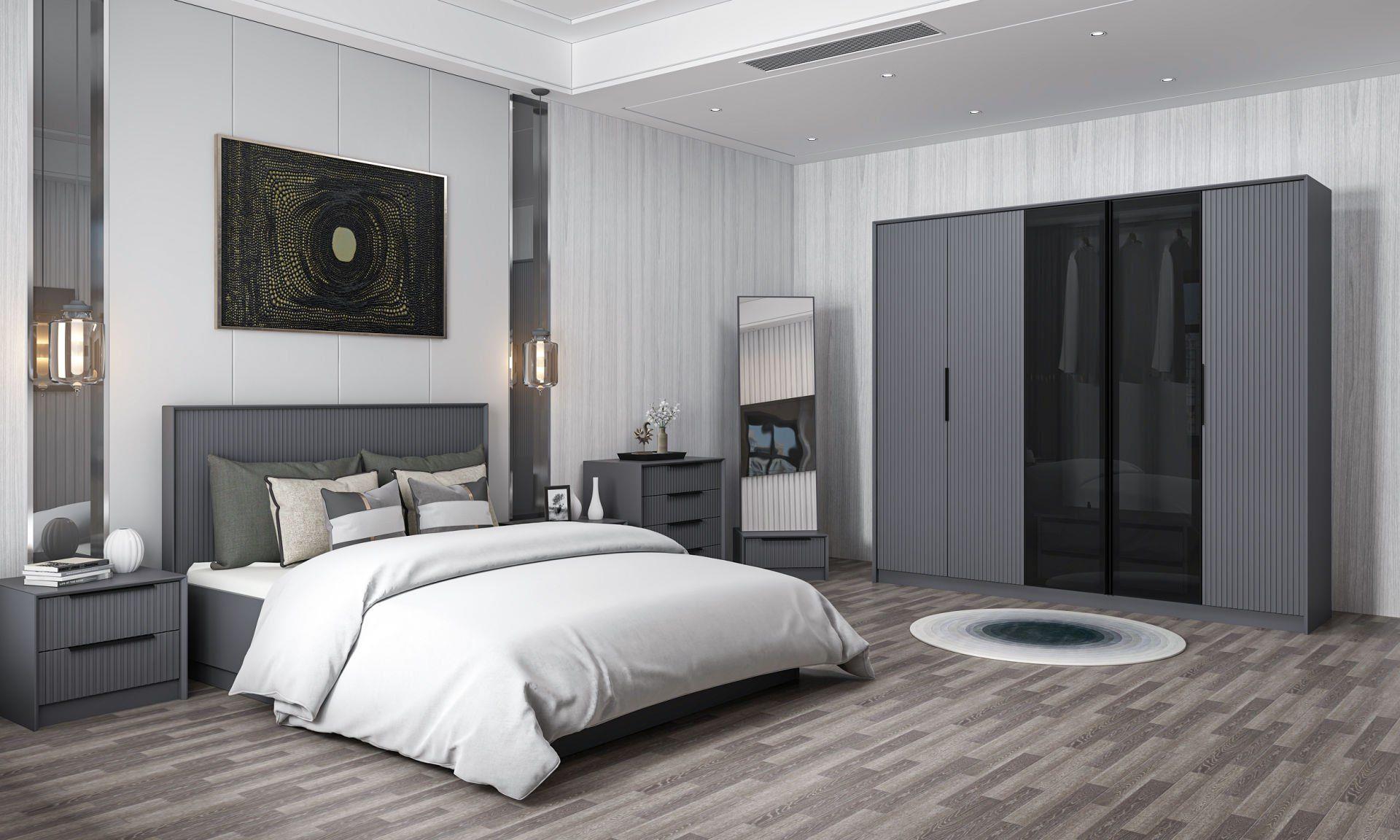 Kale Luxe Yatak Odası Takımı - Antrasit Set 3