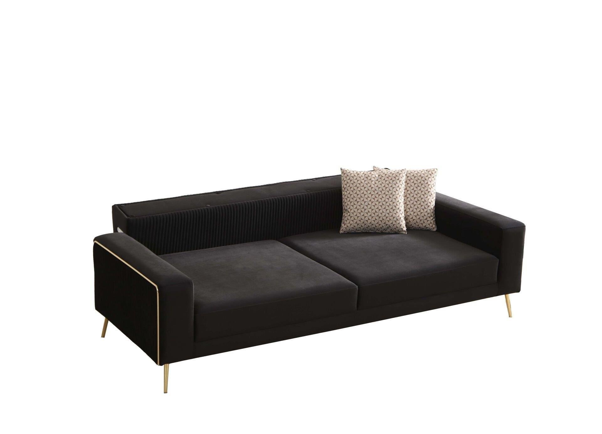 Lux 3'lü Koltuk Gold