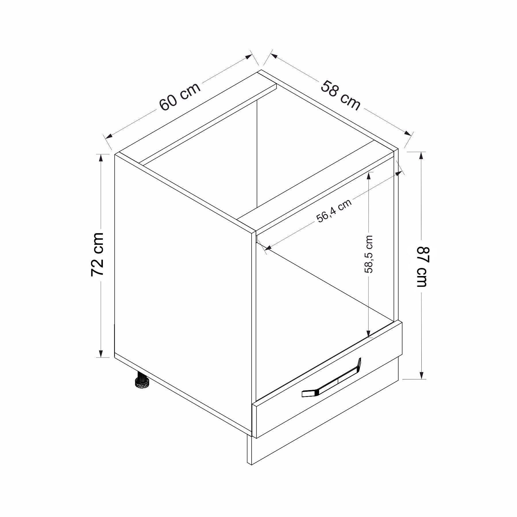 Minar 165Cm Köşe Mutfak Dolabı - Beyaz K165-B1