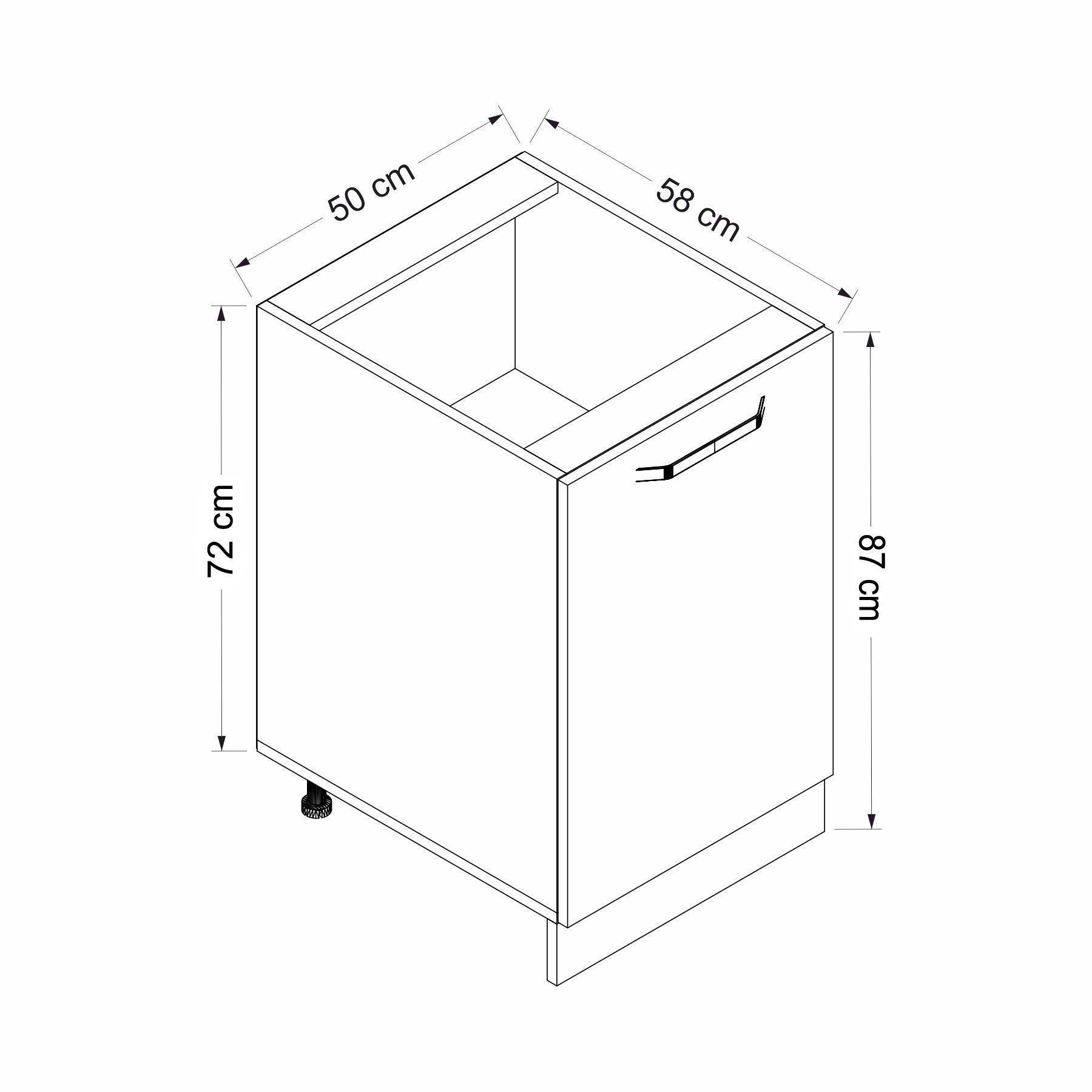 Minar 225Cm Köşe Mutfak Dolabı - Beyaz K225-B3