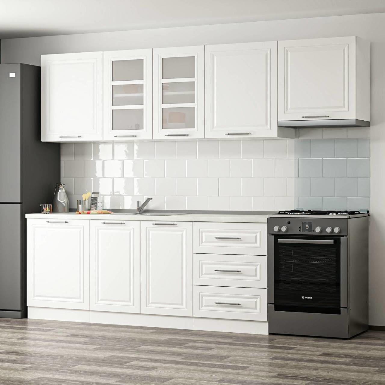 Mi̇nar 270 Cm Mebran C Mutfak Dolabi Beyaz 270-mcb2