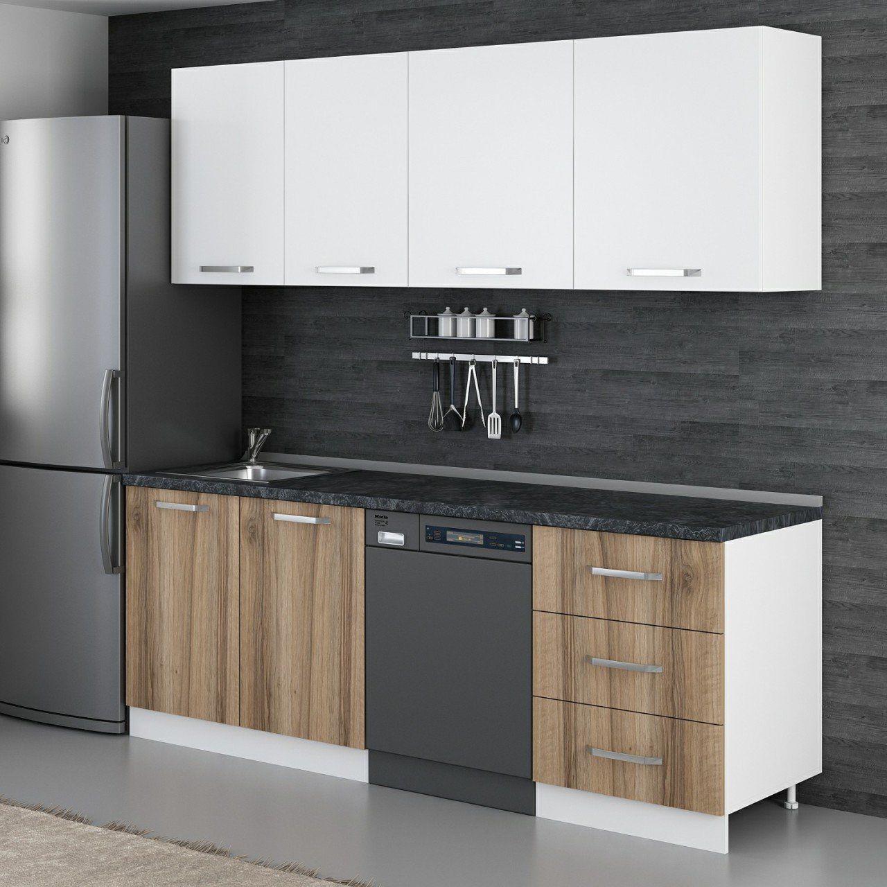Minar 280 Cm Mutfak Dolabı Beyaz Dore 280-D2